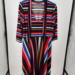 Eloquii Multicolor Striped Dress